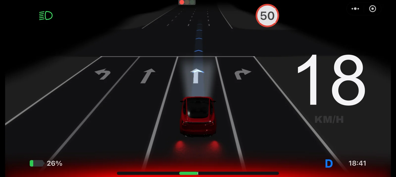 3D 实况仪表路口与红绿灯界面